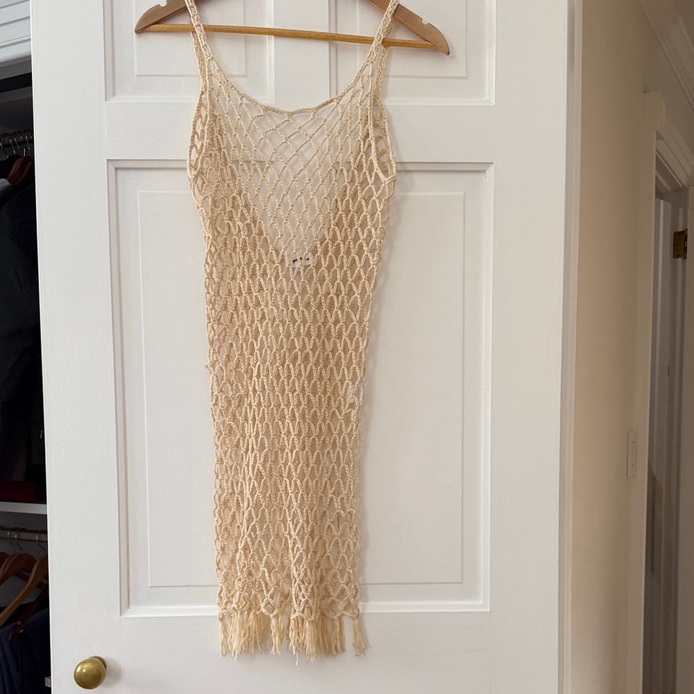 superdown Cream Knit Swim Coverup